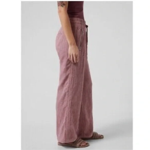 NWOT ATHLETA Cabo linen wide leg pants - Picture 3 of 10